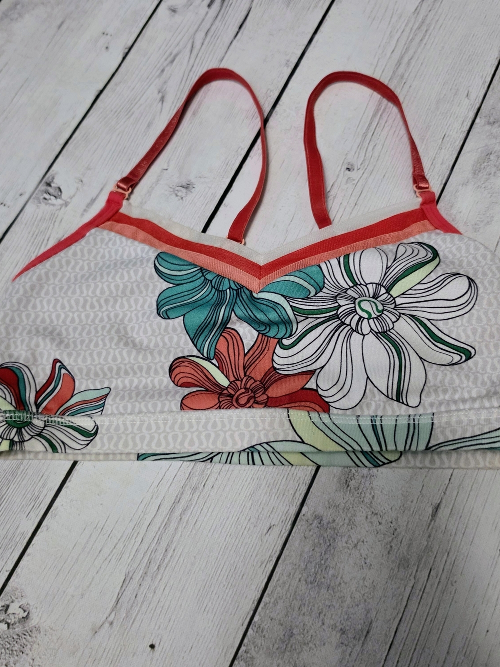 RARE Vintage LuLuLemon Floral Print Bralette XS
